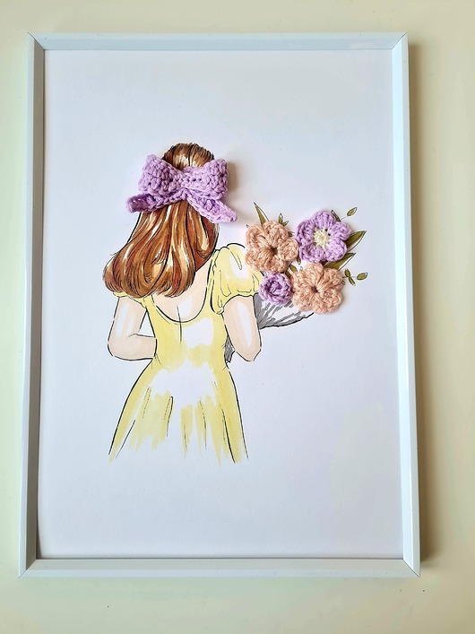 grafiki i ilustracje Kolaż z Pastelowym Bukietem