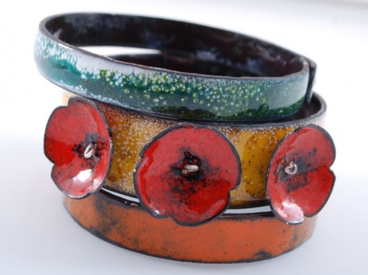 POPPY - emaliowane bransolety  Dorota Oyrzanowska