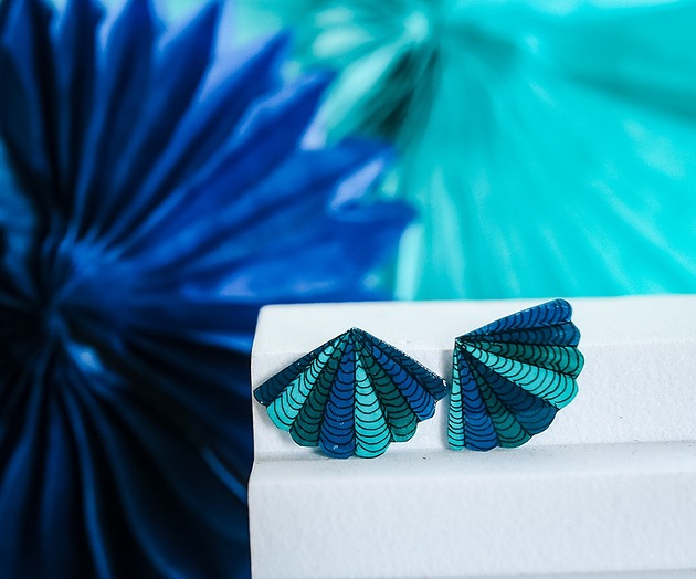 klipsy Klipsy w kształcie muszli