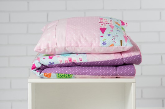 Lekki kocyk i podusia Bawełna Polarek SOWY LalaShop