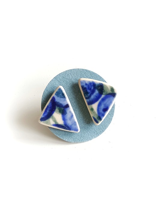 kolczyki ceramiczne Kolczyki ceramiczne Bolesławiec jagody