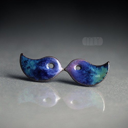 kolczyki ceramiczne Ptaszki /stal chirurgiczna/