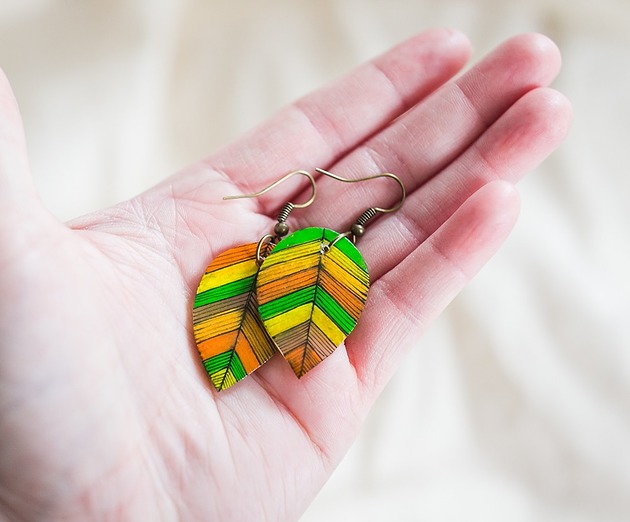 kolczyki - inne Listki Ibiza