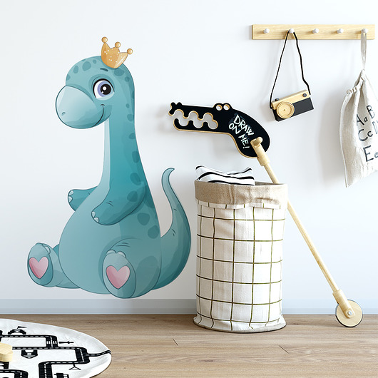 naklejki ścienne do pokoju dziecka Naklejki Dinoprzyjaciele-brontozaur