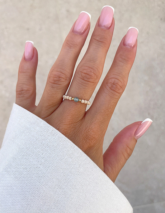 pierścionki elastyczne Pierścionek elastyczny - Jaspis Beżowy, Apatyt