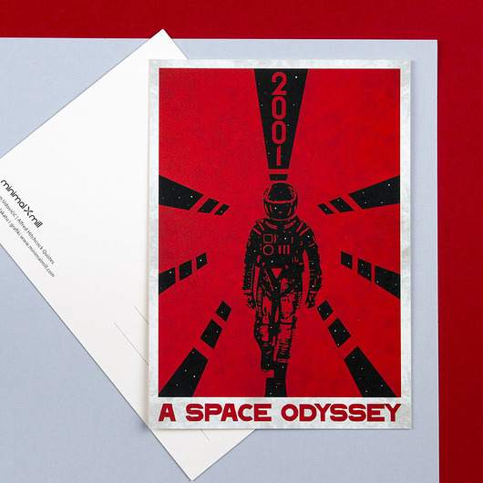 Plakat 2001: A Space Odyssey - pocztówka minimalmill