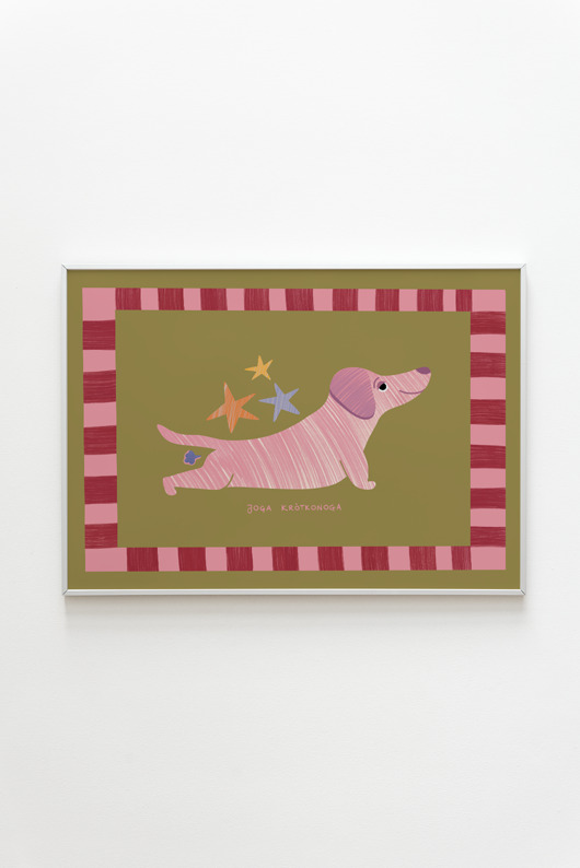 plakaty Plakat Jamnik - Joga Krótkonoga