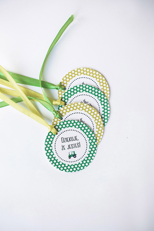 Etykietki personalizowane do podziękowań FARMA WOW party