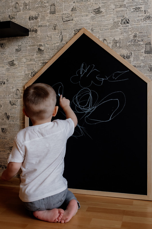 pokój dziecka - różne Tablica kredowa drewniana domek Montessori