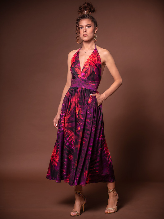 sukienki maxi damskie Letnia, Rozkloszowana Sukienka