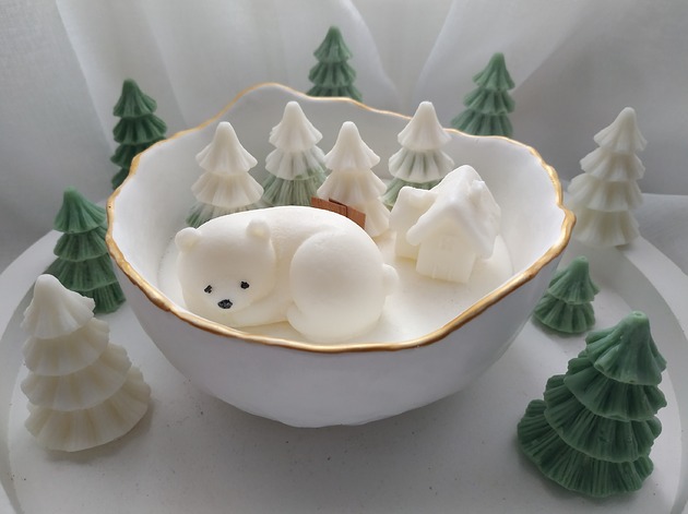 świeczniki i świece Świąteczna świeca sojowa marcepan