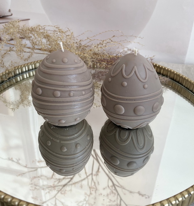 świeczniki i świece Świece ekologiczne sojowe dekoracyjne jajka wielkanocne