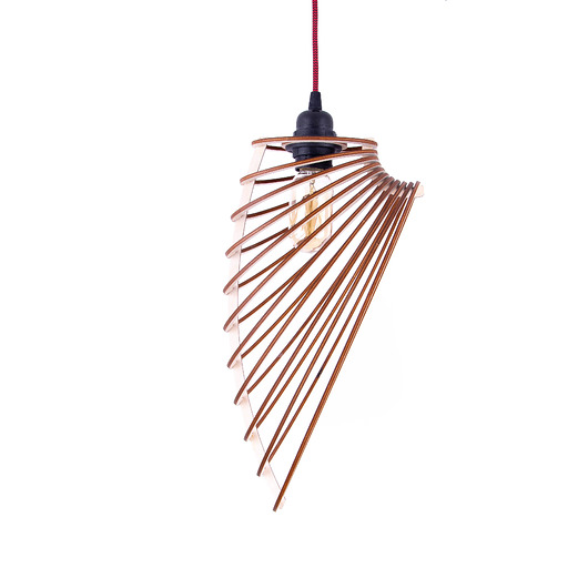 Designerska lampa do salonu kuchni DREWNIANA LED smxdsgn