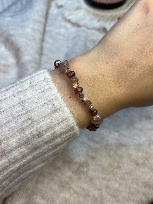 bransoletki z kamieni naturalnych Bransoletka rodochrozyt, kwarc