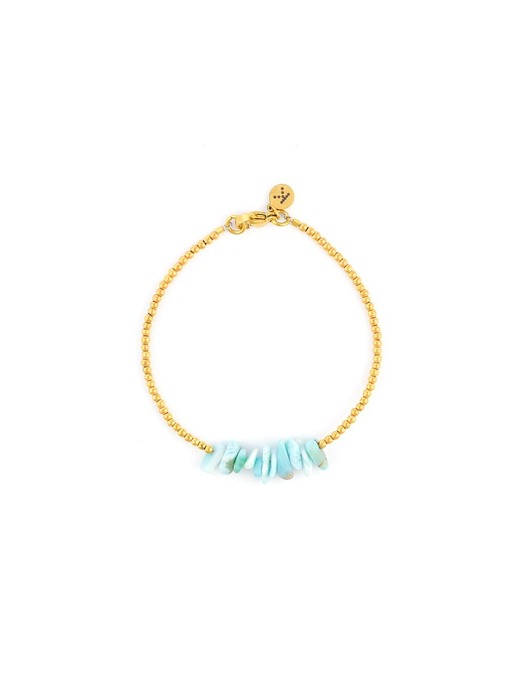 bransoletki z kamieni naturalnych Bransoletka z Agatem Larimar Mexico