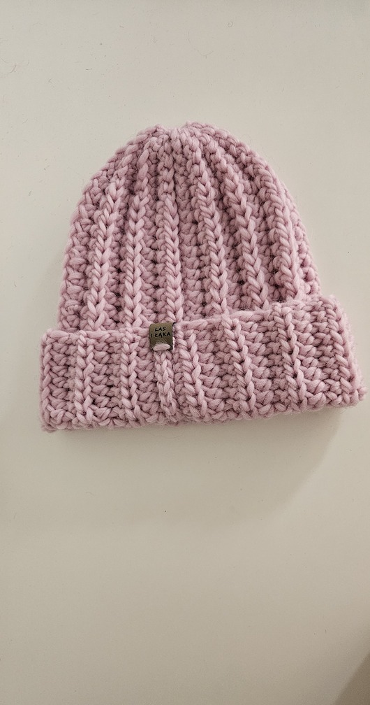 czapki damskie Różowa czapka wełniana