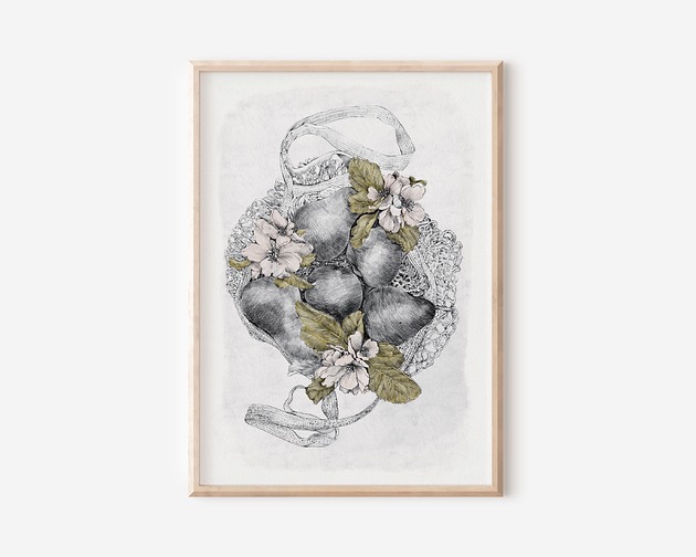 grafiki i ilustracje Plakat botaniczny - GRUSZKI