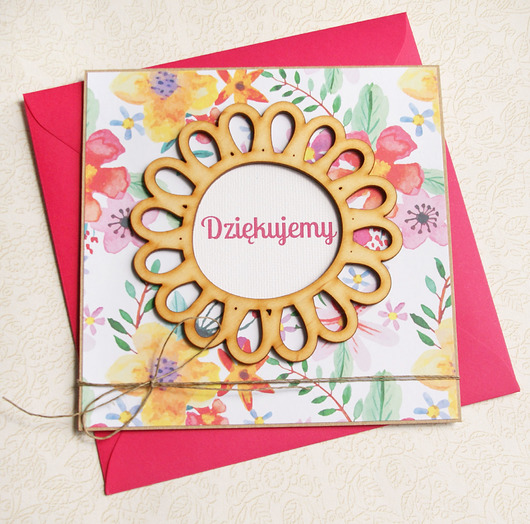 kartki scrapbooking Dziękujemy : PODZIĘKOWANIE : kartka handmade