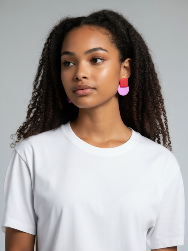 kolczyki z masy plastycznej Kolczyki Funky