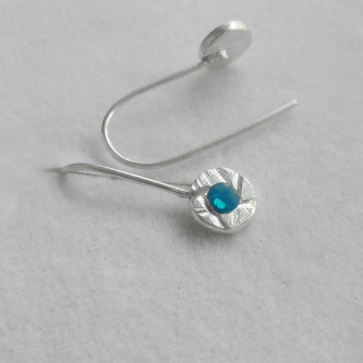 kolczyki z kamieniami Kolczyki OKRĄG