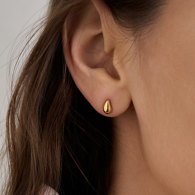 kolczyki pozłacane Kolczyki krople- srebro 925 pozłacane