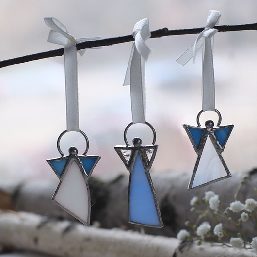 Aniołki biało-niebieskie  - dla gości BeArt Handmade