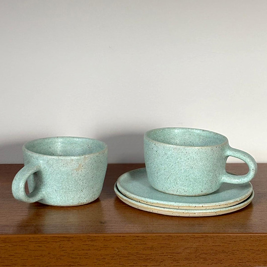 kubki Filiżanki seledynowe