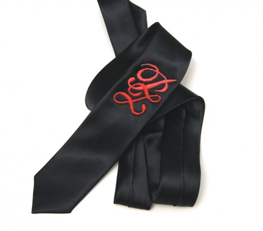 Krawat z monogramem studiopomyslow