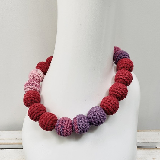 korale Korale szydełkowe naszyjnik boho handmade bawełna