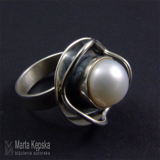 z perłą - pierścionek Marta Kepska