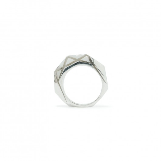 LABEL ring / glossy silver Filimoniuk