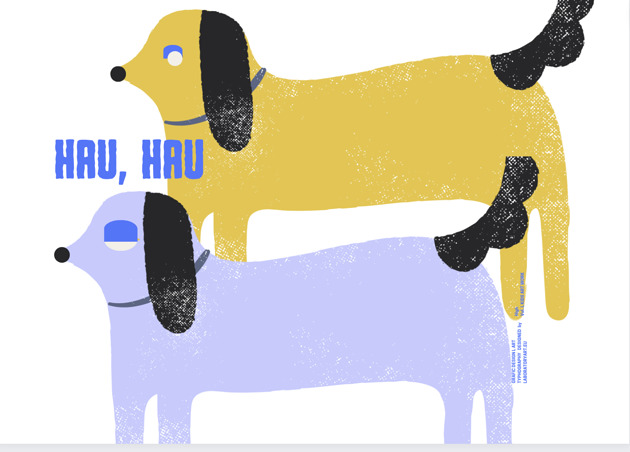 obrazy i plakaty do pokoju dziecięcego 2 PIESKI ,HAU , hał , hał, AU