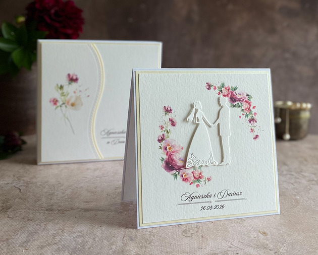 zaproszenia i kartki na ślub Pamiątka Ślubu w Pudełku - WEDDING CHARM Pastelle, WP 34