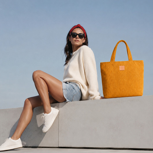 torby na ramię Duża torba ze sztruksu Mili Cozy - Amber Sun