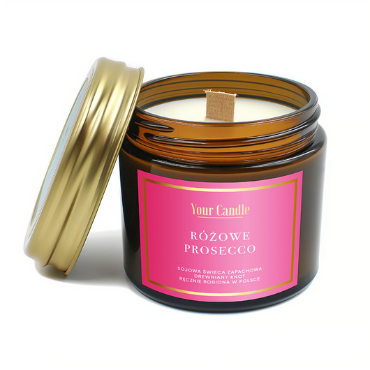 świece zapachowe Świeca zapachowa sojowa Różowe Prosecco 120ml- Your Candle