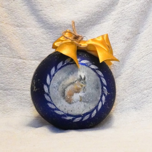 bombki Bombka "Wiewiórka" granatowa