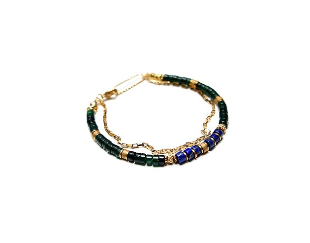 bransoletki z kamieni naturalnych Lush meadow /jadeit, lapis lazuli/ 2.03.25  bransoletka - Szlachetna kolekcja