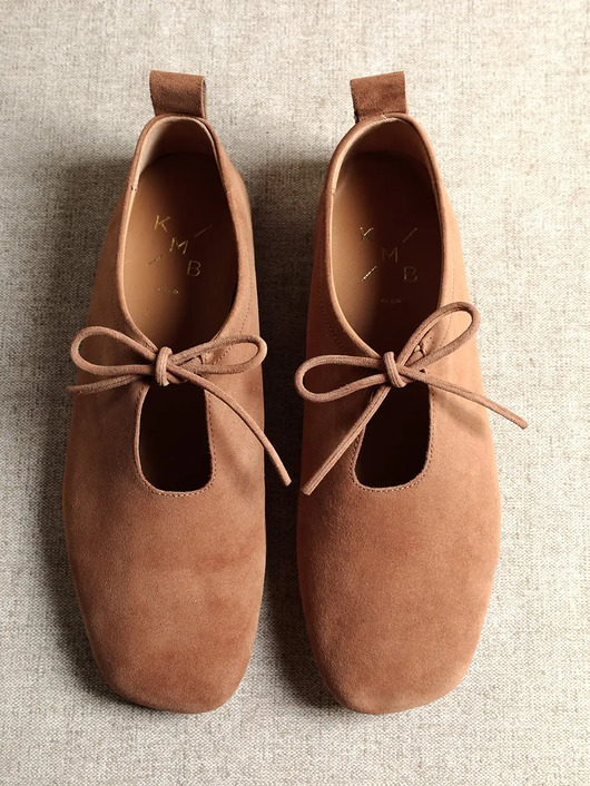 baleriny damskie Emma Cognac 
