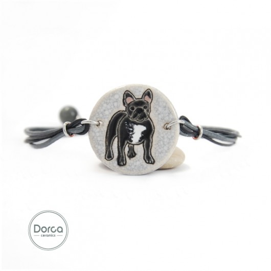 French bulldog buldożek- bransoletka Dorca