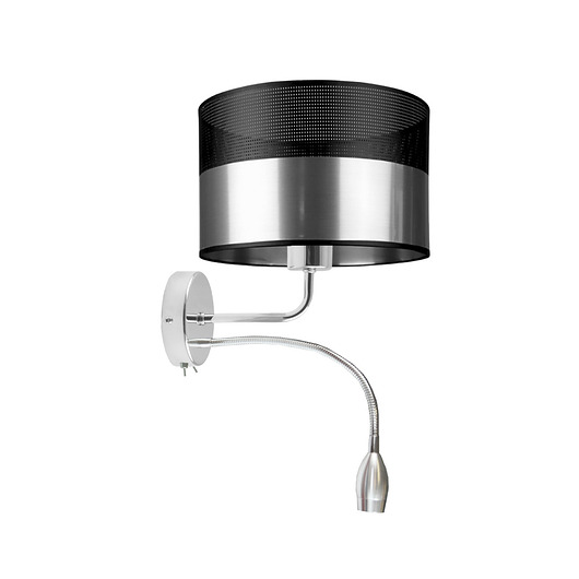 kinkiety 2-płomienny kinkiet LED do salonu i sypialni CAPRI GLAM w chromie