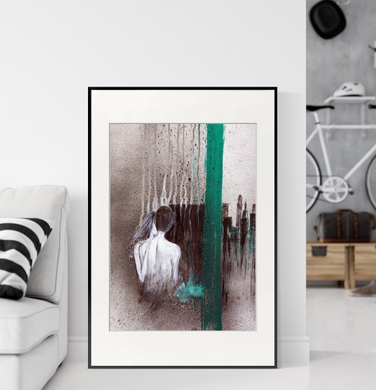 obraz malowany ręcznie 50 x 70 cm, abstrakcja Krystyna Siwek Art