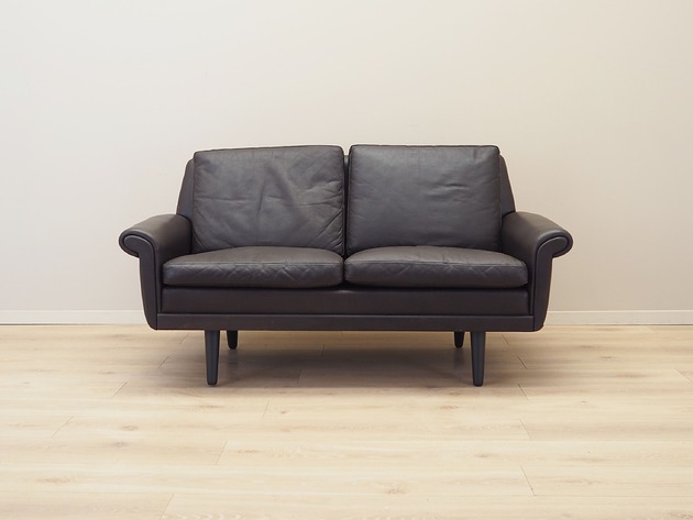 sofy i szezlongi Sofa skórzana brązowa,lata 60, Aage Christiansen, Erhardsen & Andersen