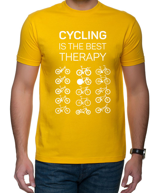 t-shirty męskie Koszulka T-SHIRT. Cycling is the best therapy