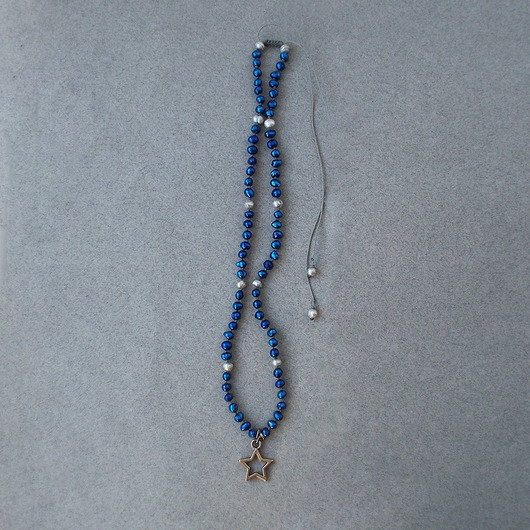 naszyjniki - inne Naszyjnik Perły i gwiazdka