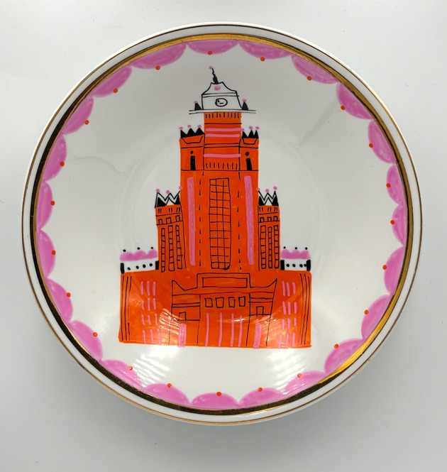 Ozdoby na ścianę Pałac Kultury i Nauki Talerz stołeczny