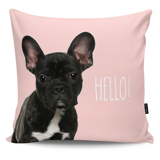 Poduszka dekoracyjne Hello Frenchy black MIA home
