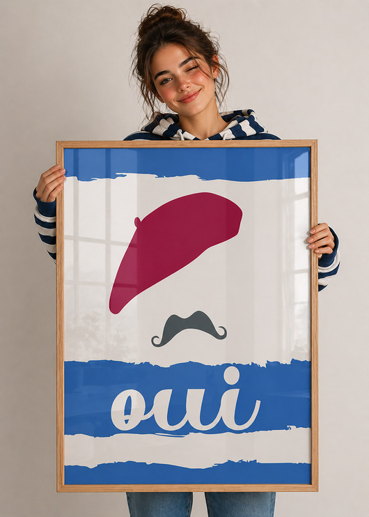 obrazy i plakaty do pokoju dziecięcego Plakat Oui