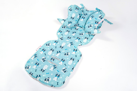 Wkładka do wózka spacerowego  - Buldożki Minky and Cotton