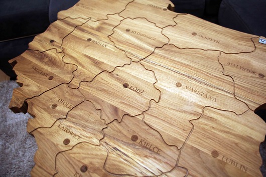 stoliki kawowe Mapa Polska Miasta