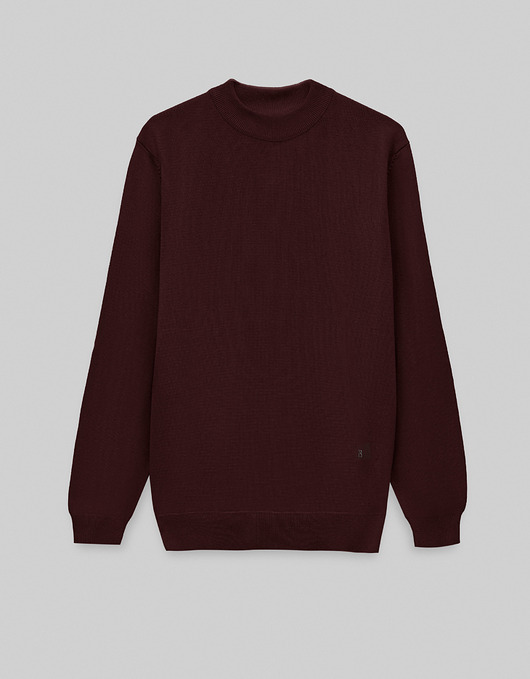 swetry męskie Sweter męski grottole półgolf bordowy